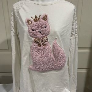 Pink Cat long sleeve shirt